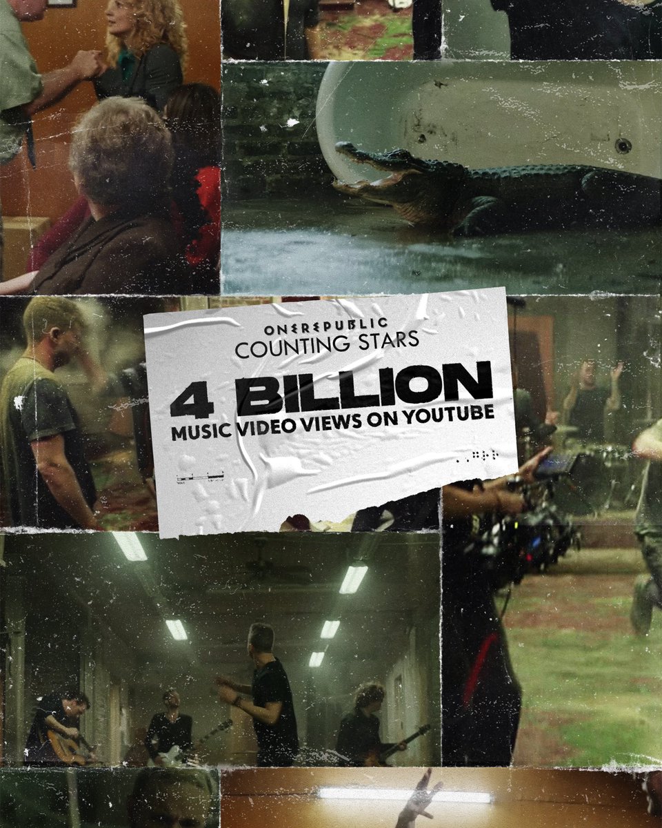 1RNews's tweet photo. #1RNews #CountingStars- @onerepublic | 4 BILLION Music Video Views on @youtube
@onerepublic #onerepublic #1r #ryantedder #eddiefisher #zachfilkins #drewbrown #brianwillett #brentkutzle https://t.co/XZ6dGg7rmK