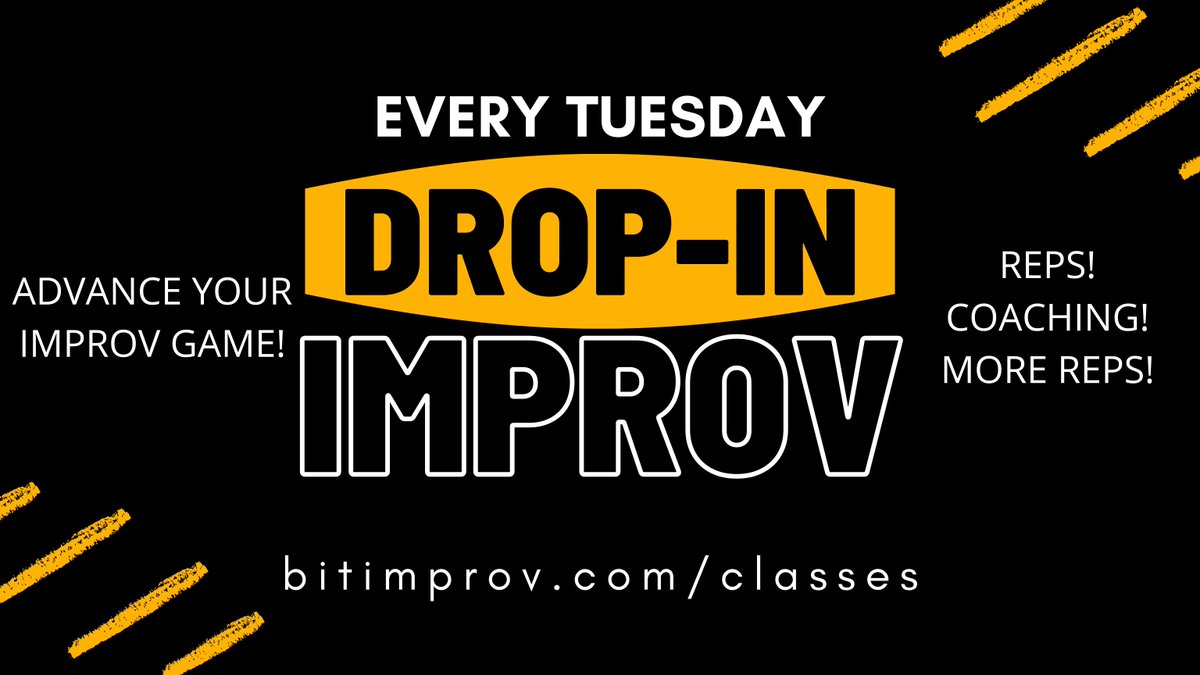 BitImprov's tweet image. We&apos;ve been doing our Tuesday drop-in class basically since The Bit was born. We still haven&apos;t run out of new exercises to do and things to teach about improv. There are always new fun ideas to be had, no matter what level you&apos;re at! #improvclass #learnimprov #aurora #naperville