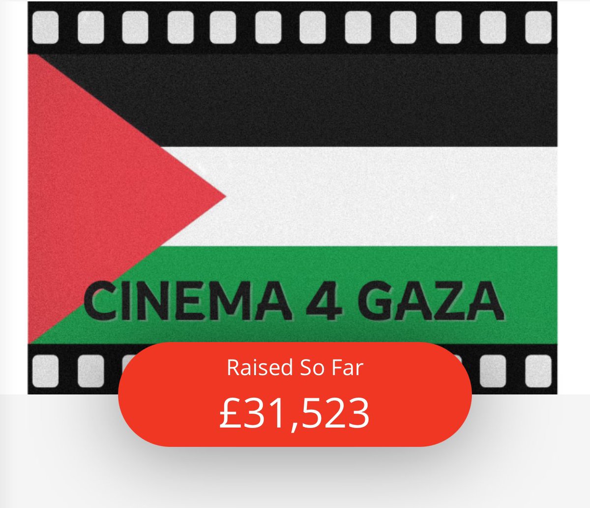 The sun is yet to set and @Cinema4Gaza has made £31,523. We have more incredible lots being donated and 9 more days to go. We did it Jo..seph Quinn