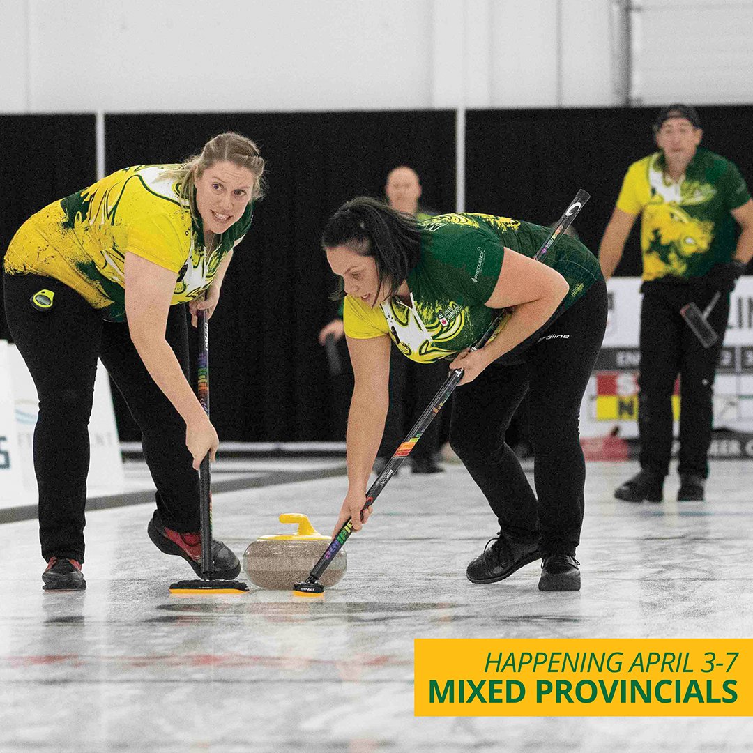 🥌 The Mixed Provincial Championship kicks off TOMORROW, April 3, and runs until April 7 at the Kakabeka Falls Curling Club! Grab your friends and family, and come out to watch as teams battle it out on the ice! See you there! 👏 

Follow the scores here: bit.ly/3vLSNwl