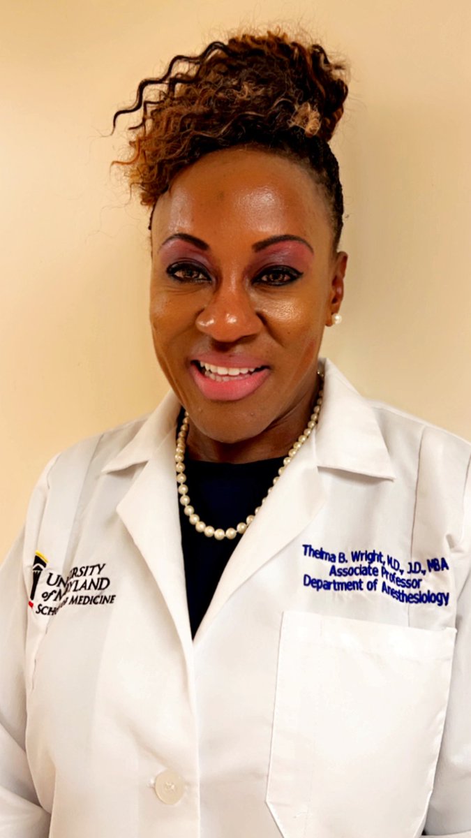 Congratulations to @DrThelmaWright, MD, JD, MBA, Associate Professor, Division Chief for Pain Medicine, and Vice Chair, who was awarded the prestigious UM Rehabilitation Institute "Physician of the Year" Award. 

This is a tremendous achievement!