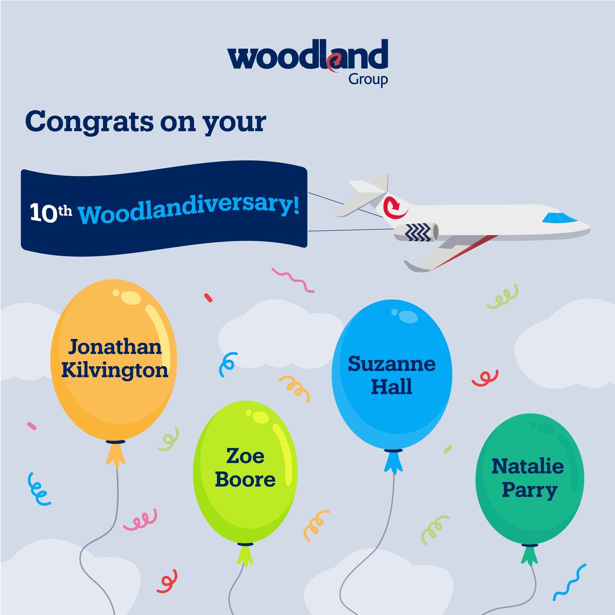 Happy 10th anniversary to some of our fantastic Woodlanders! Thank you for your dedication and hard work over the past decade. We're proud to have you onboard and to have witnessed your professional growth. Here's to many more years of learning and succeeding together!