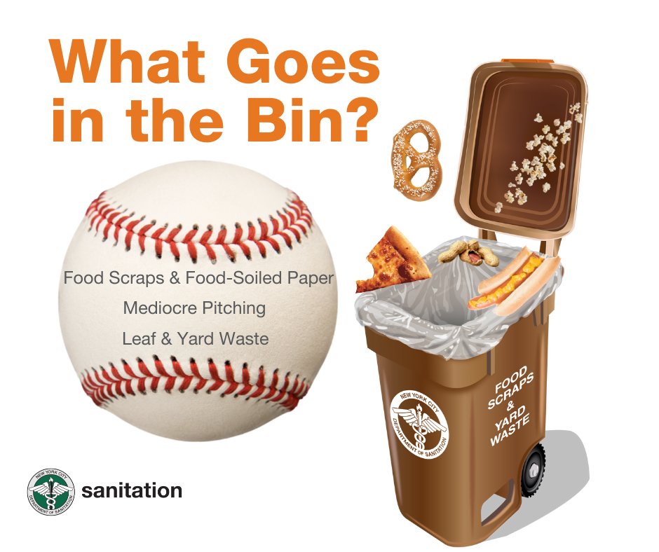 Clearly, our post helped the @Yankees go 5-0.😀Now it’s time to work our magic on the @Mets. This is not trash talk, we refuse to believe the season will be a waste. Will the Mets finally win their first game of the season on YOUR curbside composting day? nyc.gov/curbsidecompos…