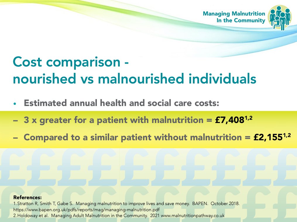 Our April resource of the month is our ‘Counting the cost of malnutrition and its management’ presentation which focuses on cutting the cost of malnutrition through screening & appropriate management - bit.ly/3joyAl1