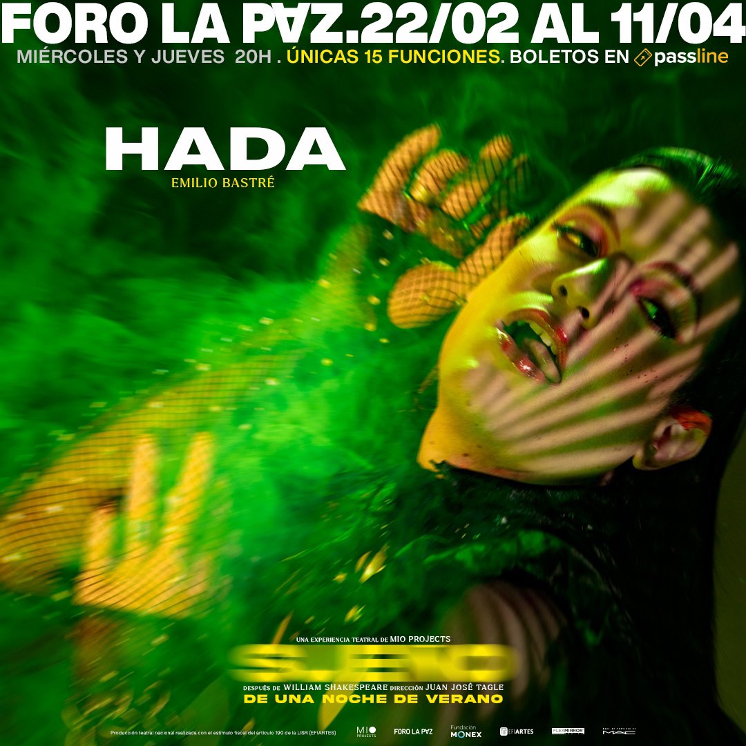 #EmilioBastré en SUEÑO de una Noche de Verano es Hada

🎭 
BufaderoFancy LupeExperiencia inmersiva Disco 54Fierce/Fiera 

SUEÑO de una Noche de Verano
📍 Foro La Paz  
📆 Miércoles y jueves a las 20:00 h 
🍸 Open Bar 19:00 h
⚡ 4 ÚLTIMAS FUNCIONES
🎫 passline.com/eventos/sueno-