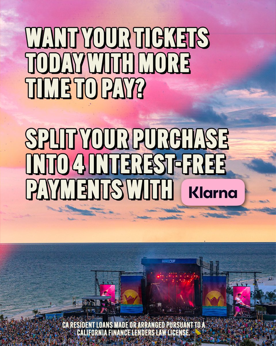 No better feeling than seeing your fav artist poolside with your friends… There’s still time to lock in a VIP or a Super VIP ticket. Need time to pay? Split your purchase into 4 interest-free payments with Klarna 🌅