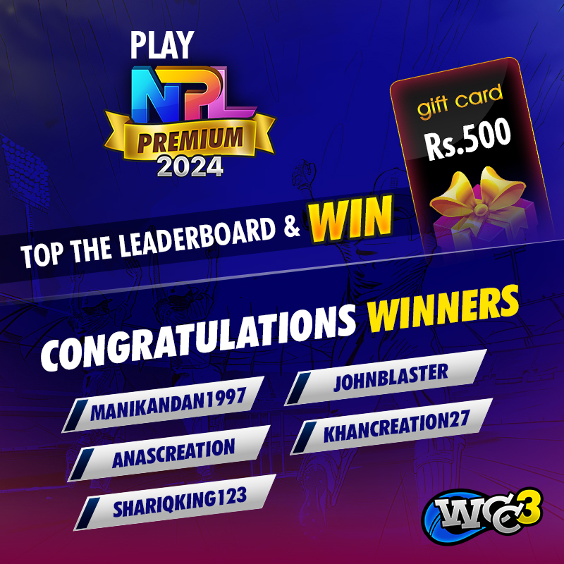 ✨Congratulations to all the winners ✨ and you can be next! Play #WCC3: wcc3.onelink.me/dToA/itwfflk2 Play NPL Premium and Win Gift Card Every Two Days #Giveaway #PlayNowToWin #FreeToPlay #thebestneverrest