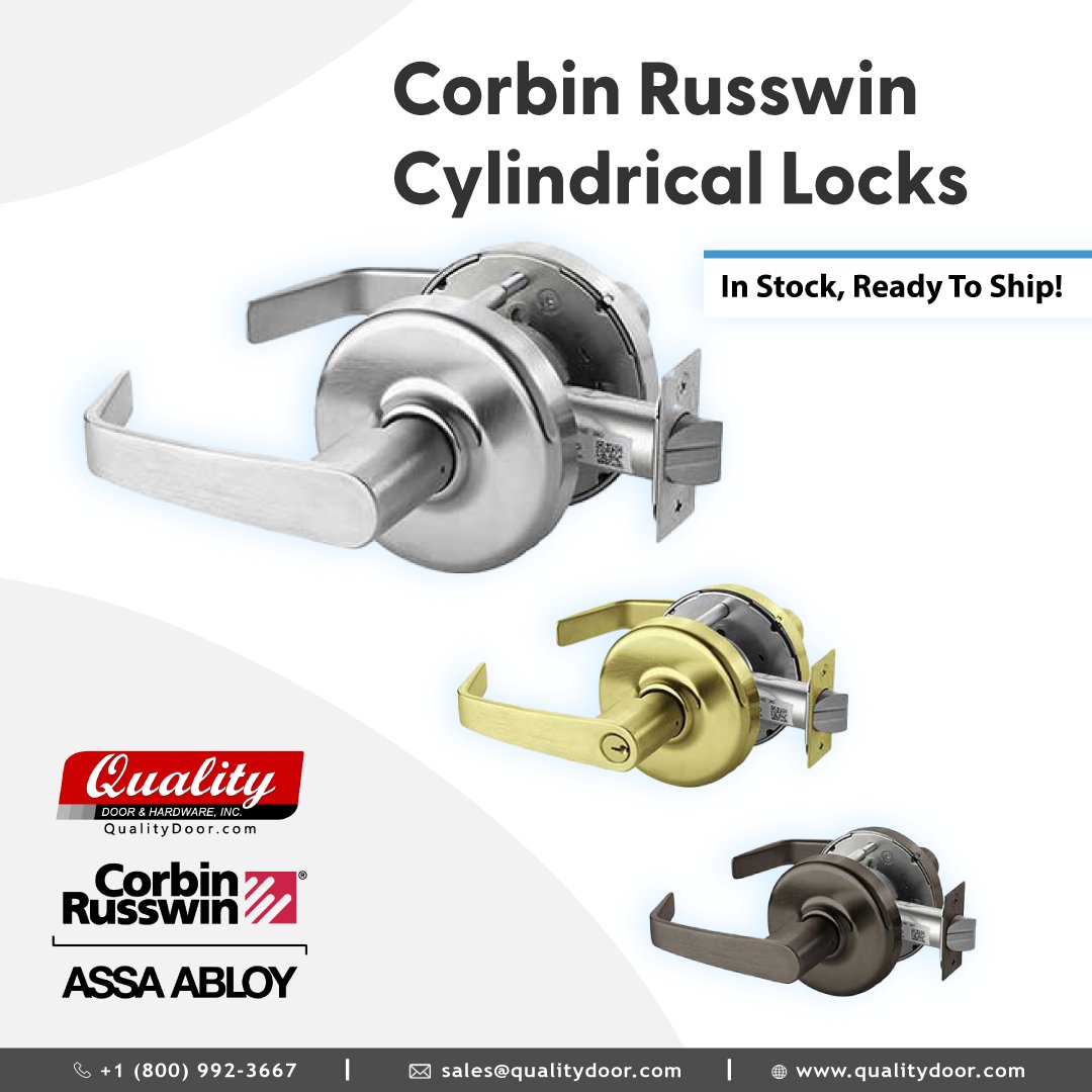 Quality_Door's tweet image. Enhance the security of your facility with Corbin Russwin's top-notch cylindrical locks!🚪 From the CL3300 to CL3800 series, QualityDoor.com has them all in stock and ready to ship.

Shop Now: bit.ly/3SjIiYt

#CorbinRusswin #CylindricalLocks
