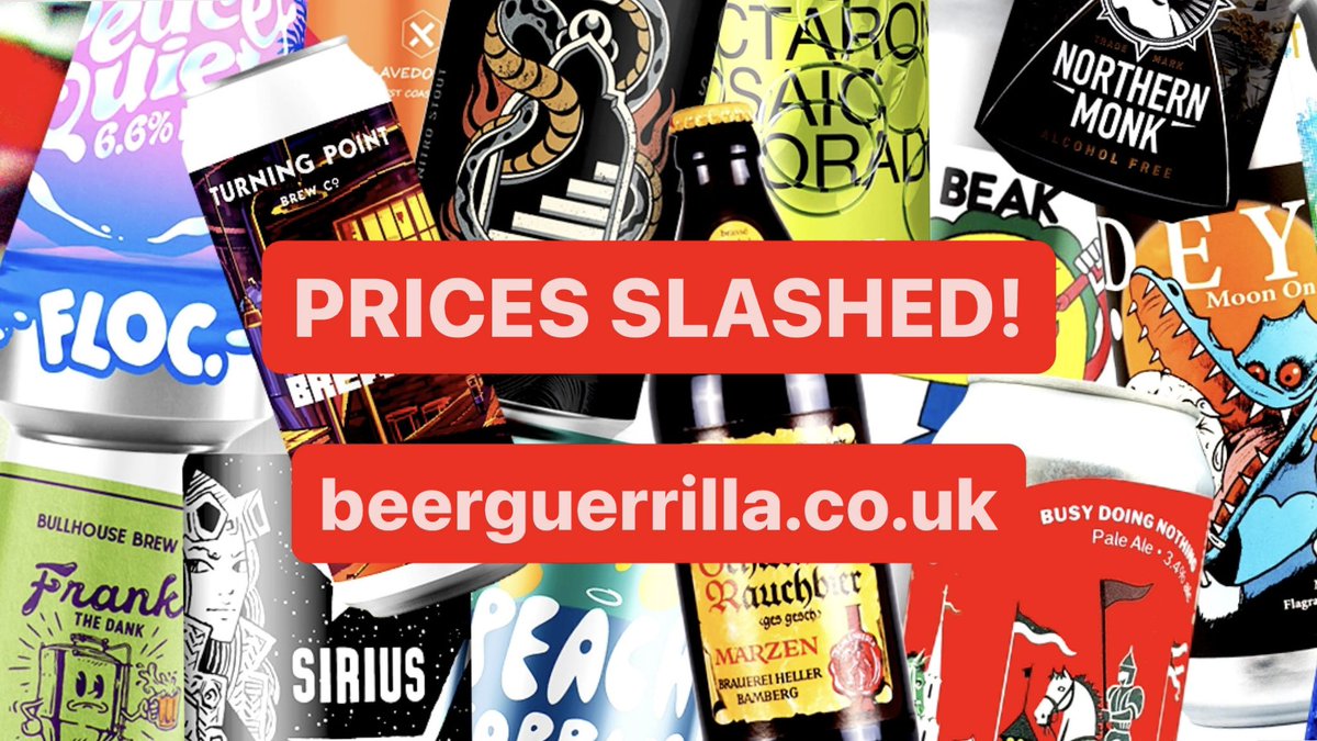 Beer_Guerrilla's tweet photo. It’s Can Crazy April here at Beer Guerrilla. Prices slashed and FREE PIZZA up for grabs! 🍺🍺🍺🍺🍕 Full details in the images🙄 https://t.co/TO8HRQyWxH