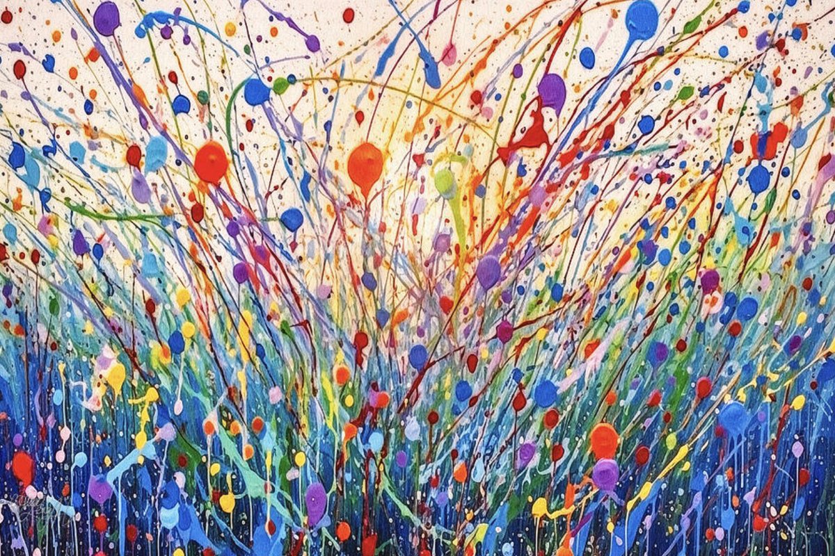 designerprints.com/featured/abstr…     Abstract Jackson Pollock Interpretation Meadow FlowersTo create graphic design images, I utilize a combination of programs including Fresco, Ai-Fotor, Topaz, Illustrator, Photoshop, and ON1. These tools allow me to seamlessly merge their unique
