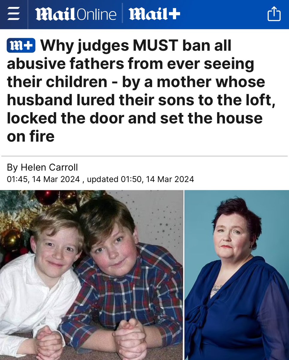 ‘I warned social workers and the family court that he was evil enough to kill our sons,’ she says, tears filling her eyes. ‘But no one listened and he was granted five hours’ unsupervised weekly access.
‘The judge who signed that court order signed their death warrant.’
By