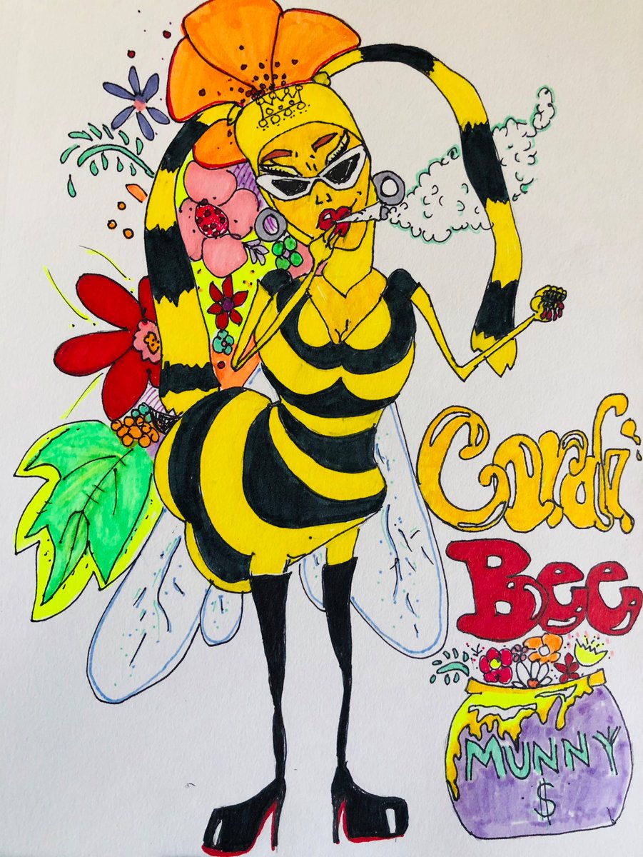 Shawkneexo's tweet photo. @iamcardib  cardi Bee 🐝 https://t.co/6CNfo8QLMA