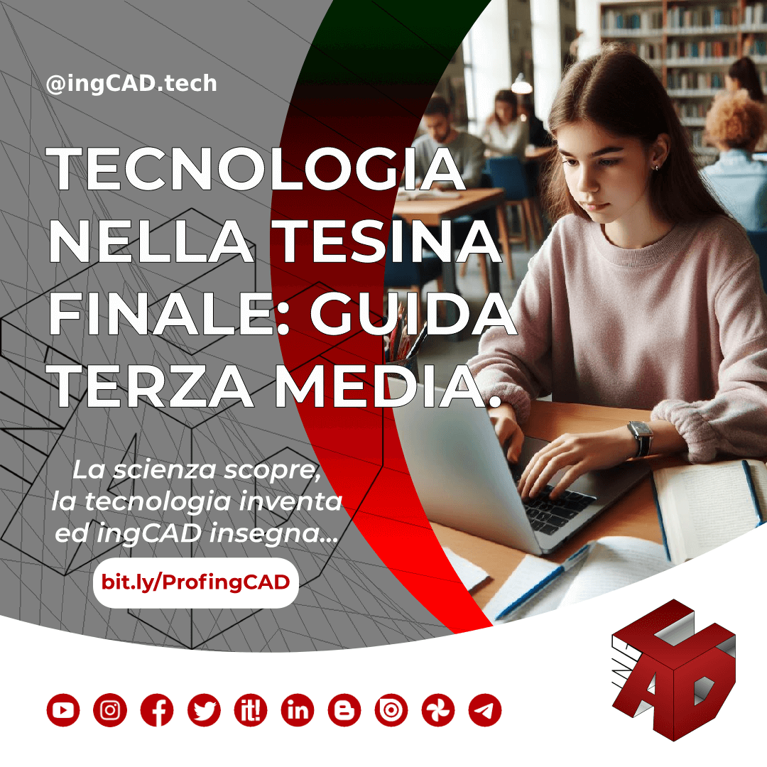 ingCAD's tweet photo. Sei alle prese con la stesura della tua #tesina di #3media e stai cercando spunti per collegare #Tecnologia alle altre #materie? Niente panico! In questo post troverai alcuni suggerimenti per creare #collegamenti efficaci ed originali. https://t.co/UsZpTYtdpE #tech #exam https://t.co/QG4NFaNSid