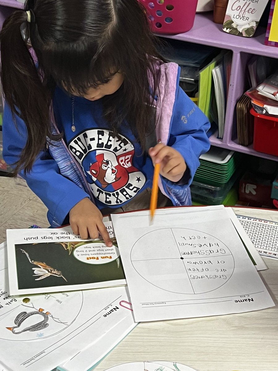 Sharon_2113's tweet photo. Kinder small group instruction: Using expository text to find facts and recording it on their text wheels. https://t.co/uXCiRgoNvM