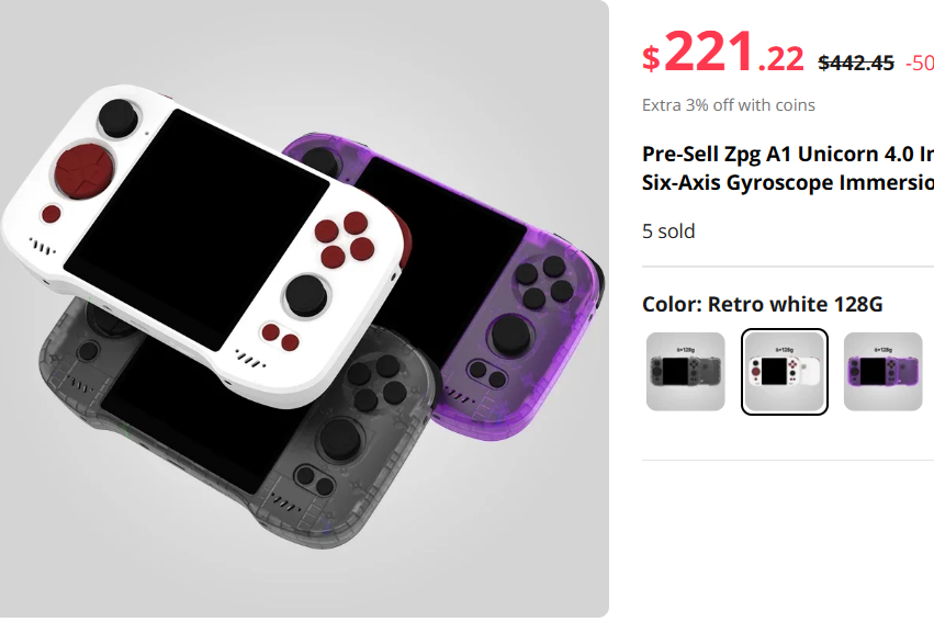 zpg a1 unicorn ブラック ZPG A1 Unicorn: Pocket-sized retro gaming handheld now available