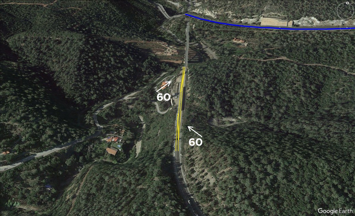 x_escribano's tweet image. Més enllà de millores estructurals de traçat, a la #R4Nord també l'hi convé una millora de la flexibilitat operativa amb via banalitzada. 

Amb un nou Punt de Banalització Avançada (PBA), a l'antiga estació d'#Olesa de Montserrat, es disminuiria la longitud de via interceptada.