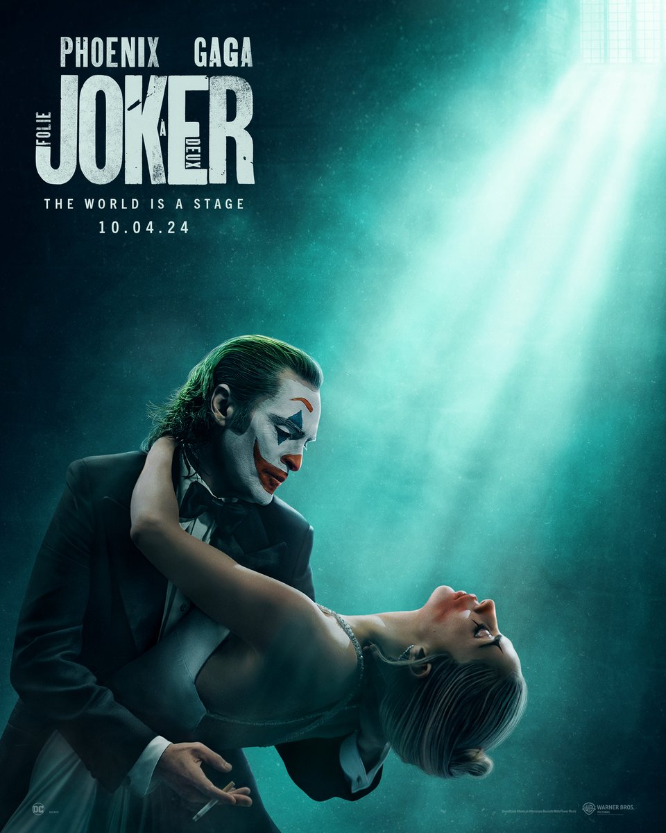 The first poster for #Joker2 has been released along with the news that the first trailer is coming on April 9