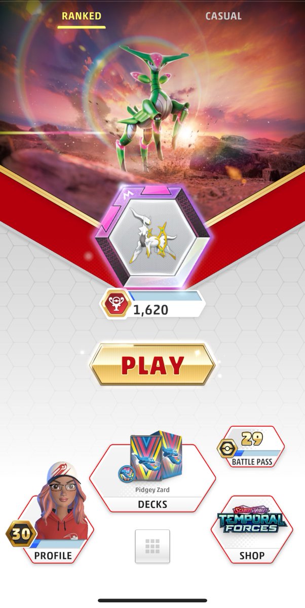 Started playing the tcg over the last few months because reg F looked so boring. Hit Arceus rank today just in time to start playing reg G