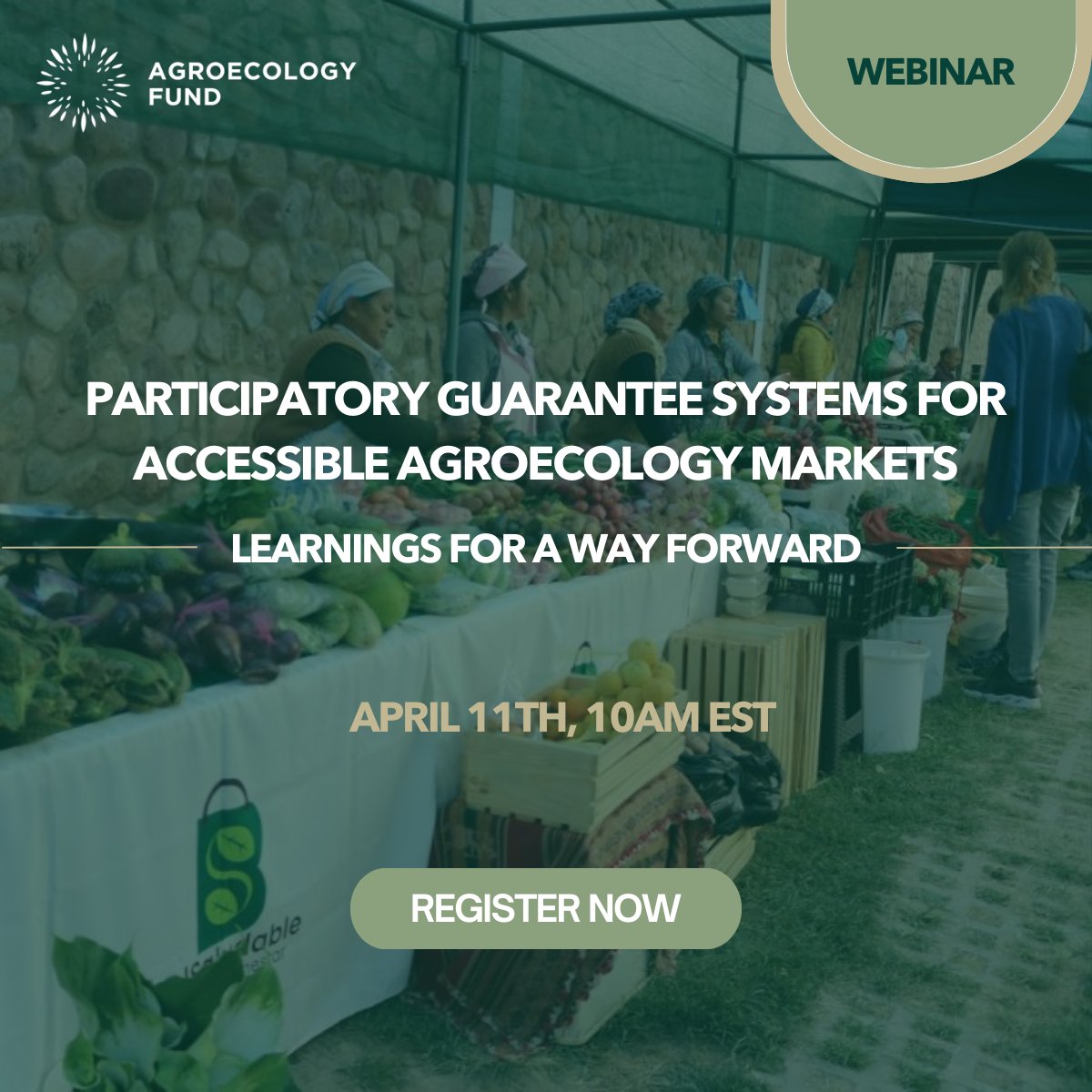 *Webinar Opportunity* Join us on April 11, 2024 at 10am EST for the first webinar in our 'Agroecology Economies' Series. We will discuss the role of Participatory Guarantee Systems (PGS) in promoting agroecology markets w/ folks from Asia, Africa, + Latin America Register ⬇️