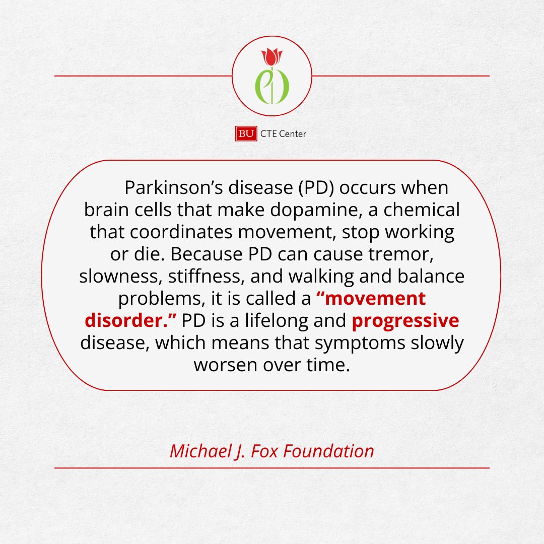 April is Parkinson's Disease Awareness Month. Stay tuned to learn more about Parkinson's disease as we highlight Thor Stein, MD, PhD, Associate Professor of Pathology and Laboratory Medicine at @BUMedicine and Director of Molecular Research here at the BU CTE Center. 

#BUCTE