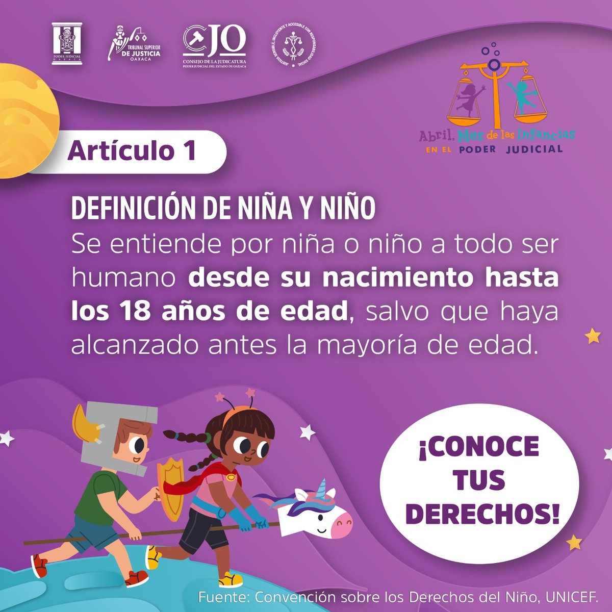 tsjoaxaca's tweet photo. #ConoceTusDerechos 

Este mes de #Abril, conoce los derechos de las niñas, niños y adolescentes que derivan de la Convención sobre los Derechos del Niño ⬇️ https://t.co/B7BOh3QXR2