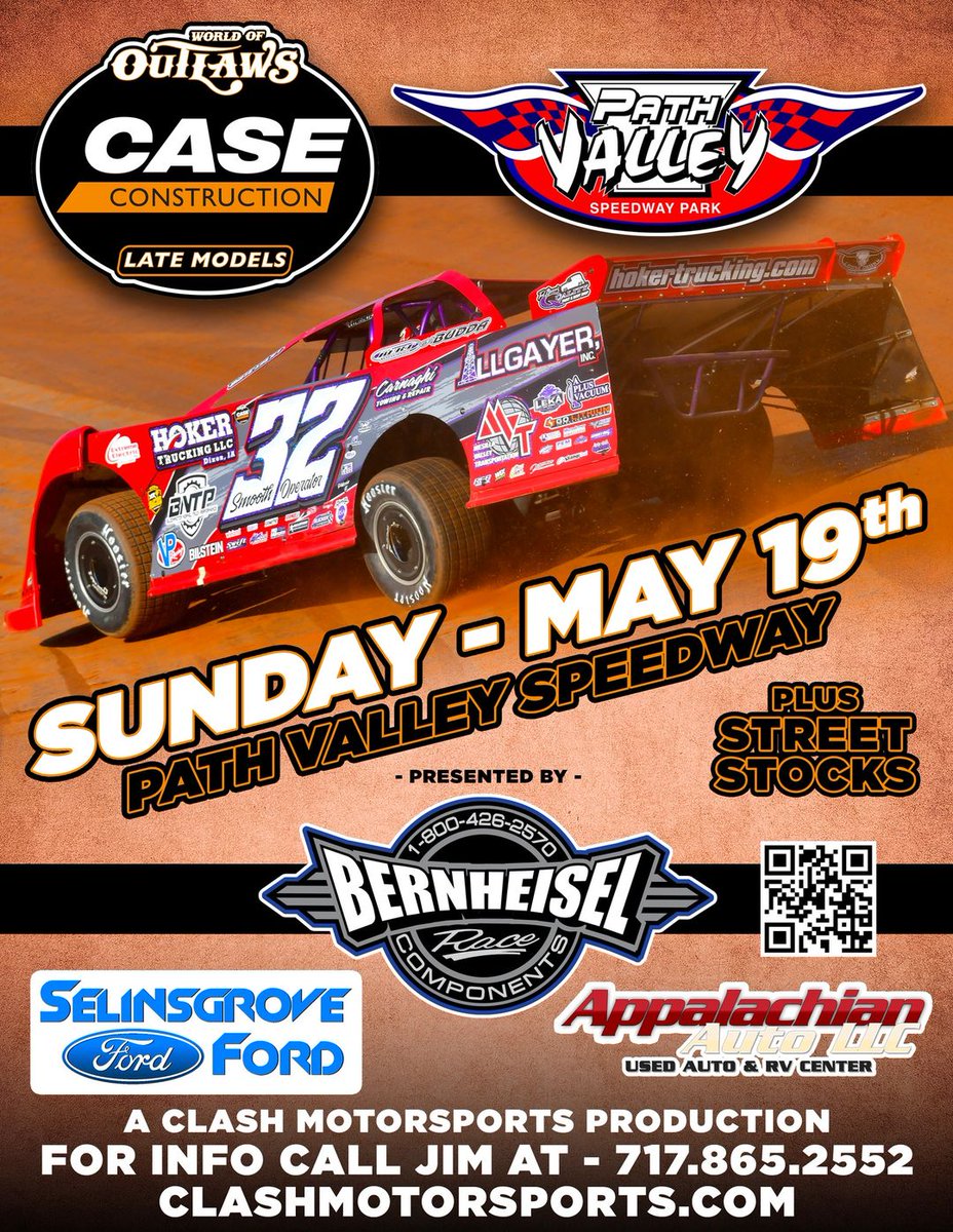 The @WoOLateModels hits Path Valley Speedway Park on Sunday, May 19th! Reserve your parking, camping and seat today! BUY TICKETS HERE: tinyurl.com/PathValleyTX
