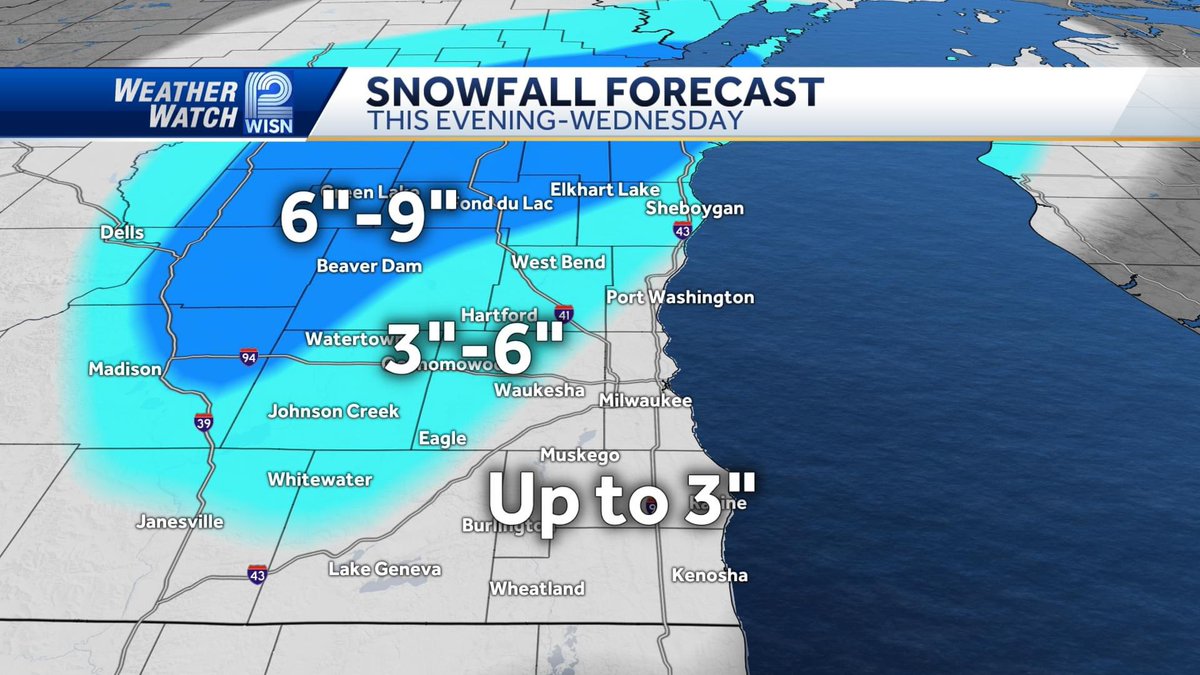 Update! Looking more certain that higher totals are possible rather northwest. Rain transitions to snow this evening. The biggest travel impacts are expected tonight and tomorrow morning.