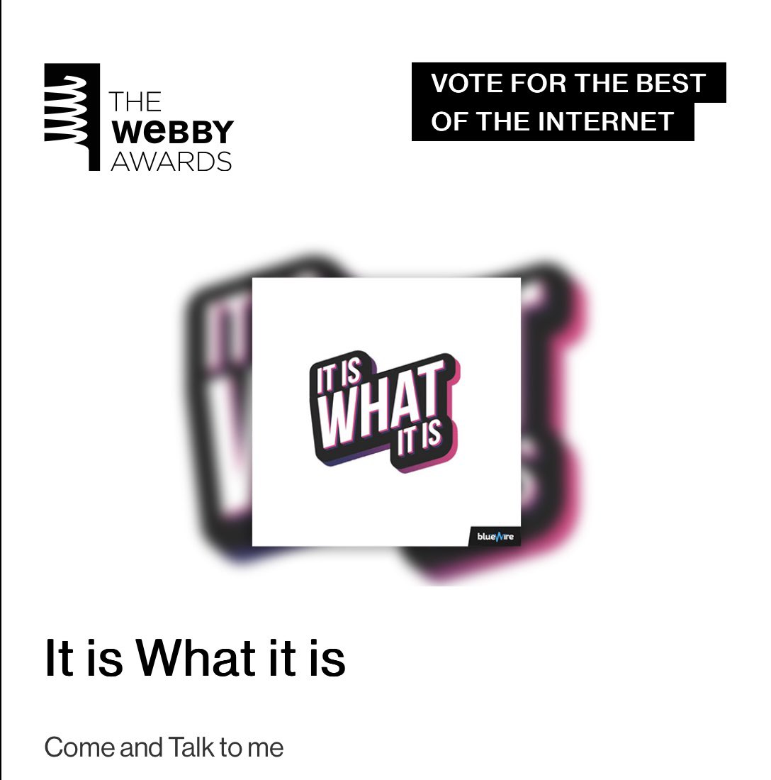 WE GOT OUR FIRST AWARD NOMINEE OF MANY TO COME… WE ARE NOMINATED FOR “THE BEST OF THE INTERNET”… YALL GO RUN THOSE VOTES UP @ vote.WEBBYAWARDS.com WE APPRECIATE THE LOVE & SUPPORT… #ITISWHATITISTALK #NOBODYSAFE #WESAYWHATTHEFUCKWEWANT #WETHENEWSOURCE @thewebbyawards 🫡