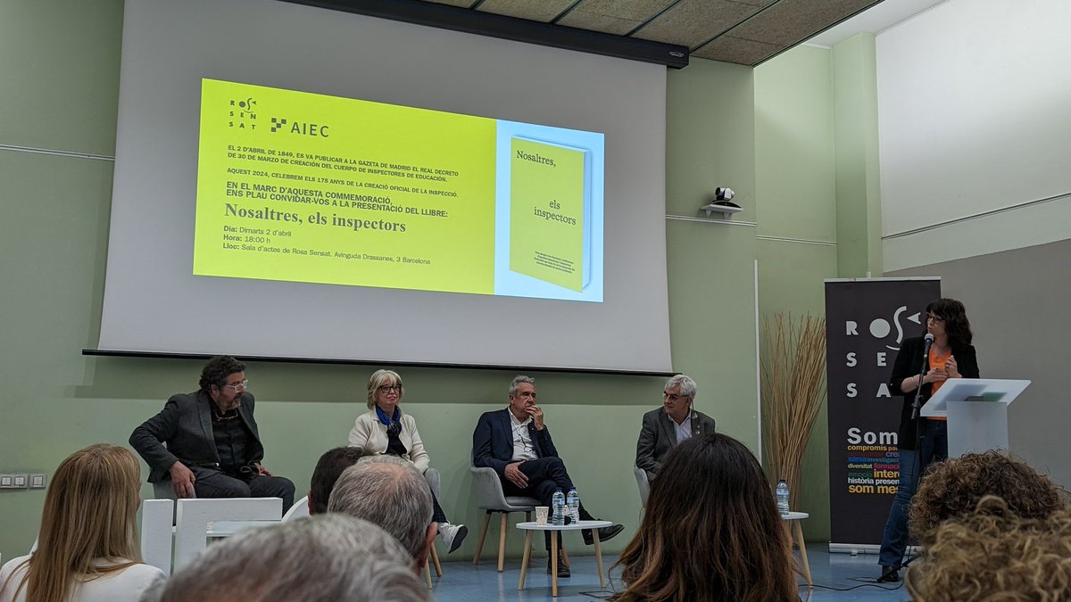 Presentació del llibre " Nosaltres, els inspectors" <a href="/aiec_inspeccio/">AIEC</a> <a href="/RosaSensat/">Associació de Mestres Rosa Sensat</a>