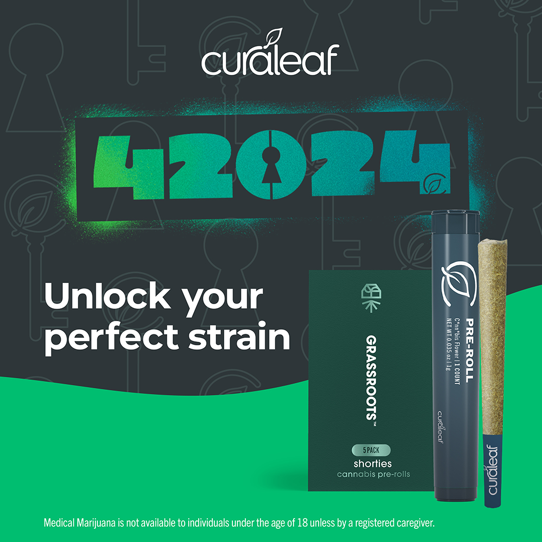 42024 is all about unlocking an elevated state of wellness. Whether you’re looking for something new or just discovering the healing power of the plant, there’s something for everyone to unlock this April at Curaleaf 🔓