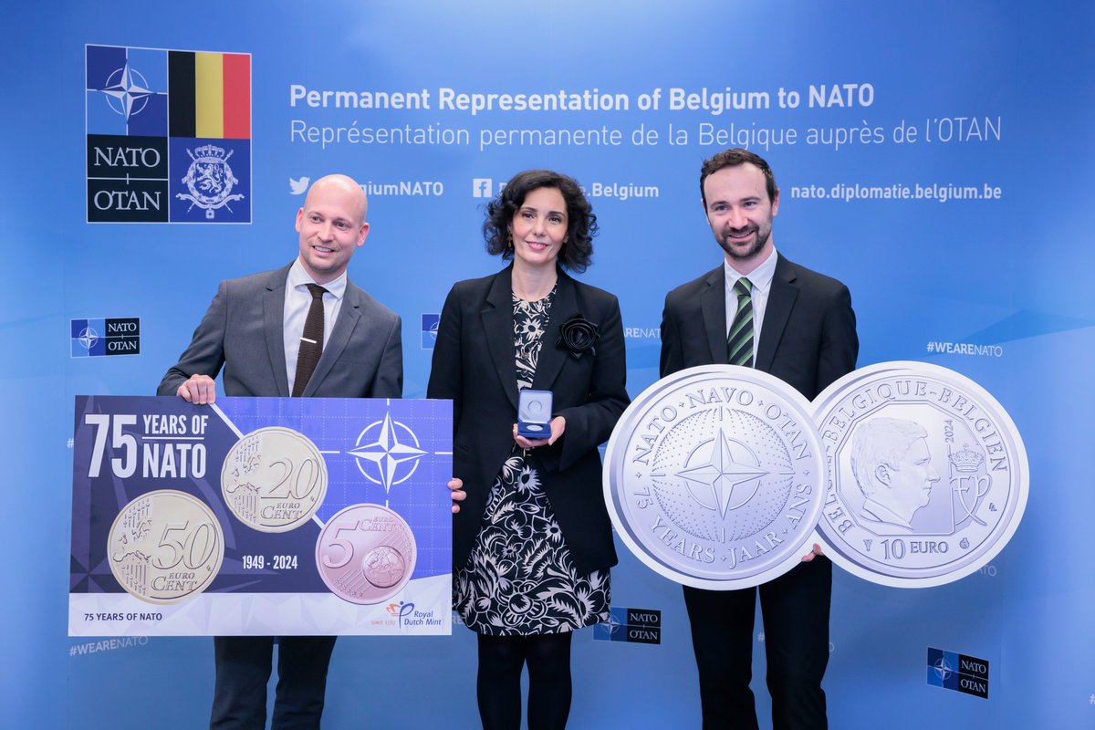 This week we celebrate the 75th anniversary of NATO.

I am honored to receive a commemorative coin from the Royal Mint of Belgium.

The compass keeps us on the right path, the one of peace, while the circle symbolizes the unity among the Allies.