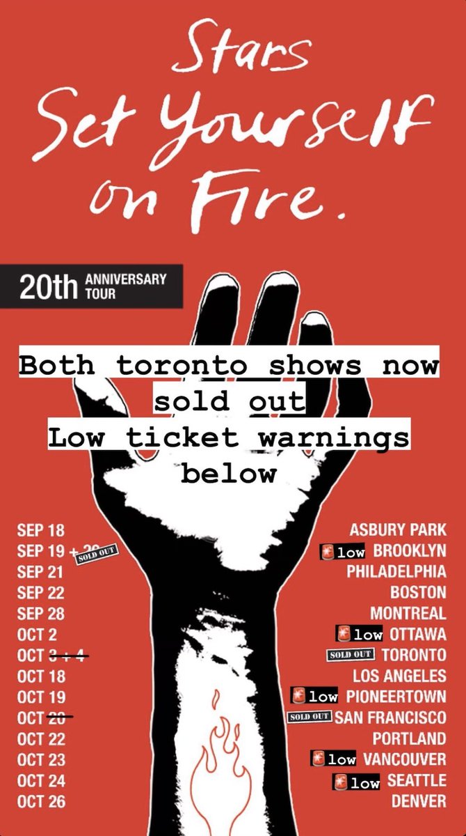 all shows moving quick youarestars.com for tickets we always do @Patreon pre-sales to make sure you never miss out sept 20 in bk sold out, few tickets left for sept 19 @bowerypresents @COLLECTIVECON @pappy_harriets