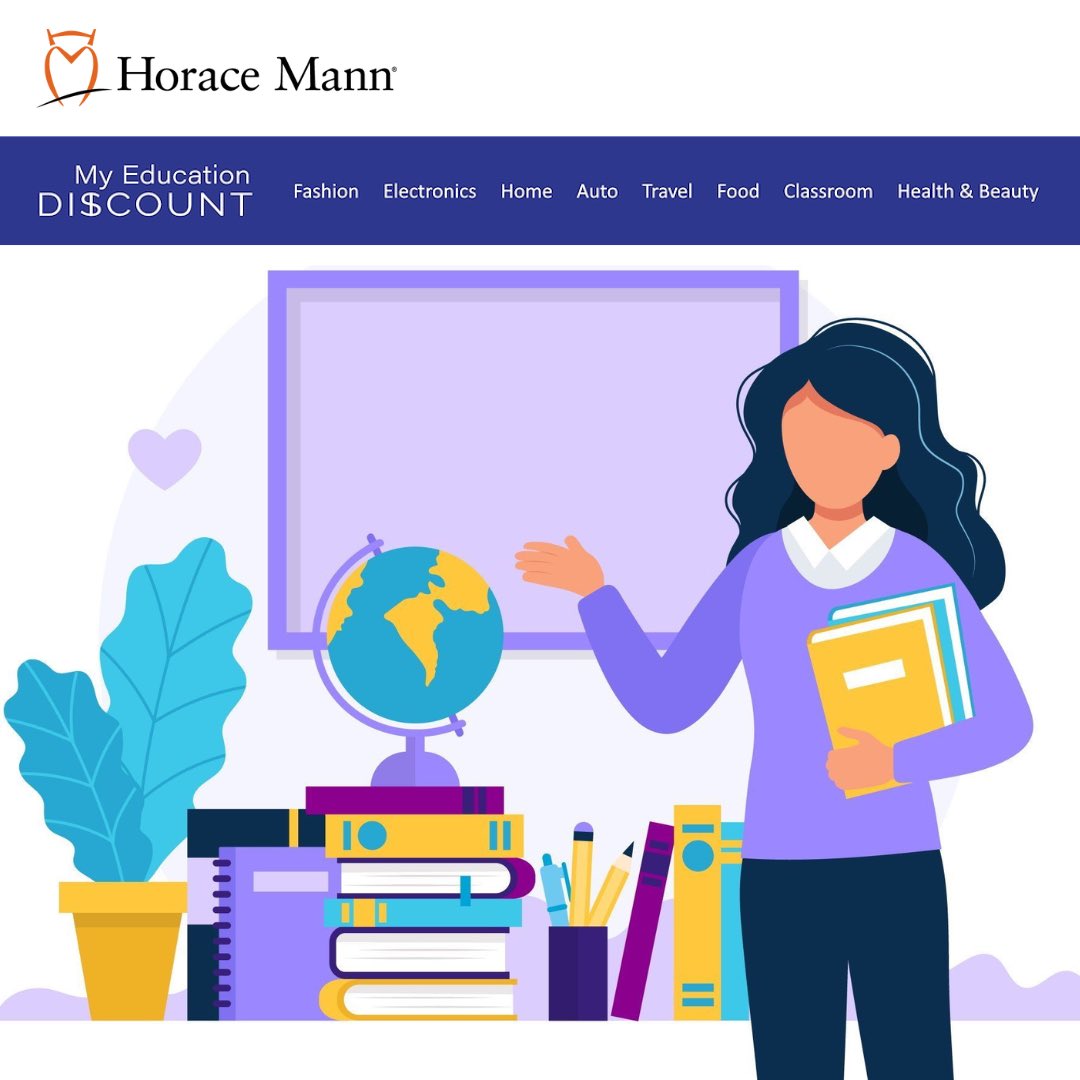 Long-time corporate supporter, Horace Mann, recently collaborated with My Education Discount – a comprehensive directory of discounts for educators and school support staff. To learn more, contact your local Horace Mann agent or visit myeducationdiscount.com/horace-mann