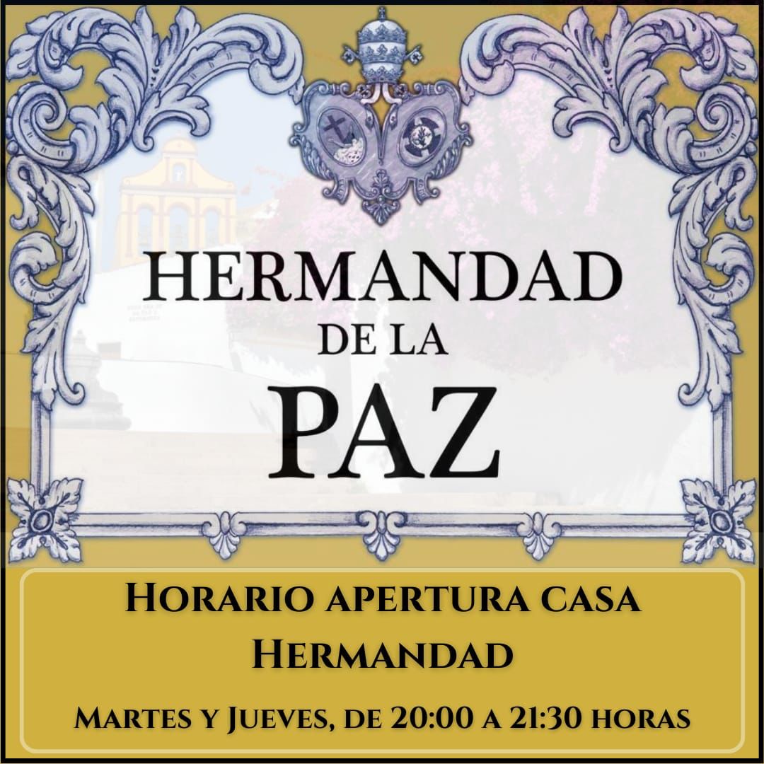 Tras la #semanasanta2024 retomamos el horario habitual de atención a los hermanos en la Casa de Hdad. 

Si algún hermano no ha procedido a la devolución del hábito nazareno propiedad de la Hermandad deberá hacerlo sin falta entre el 4 y el 11 de abril en el horario indicado.