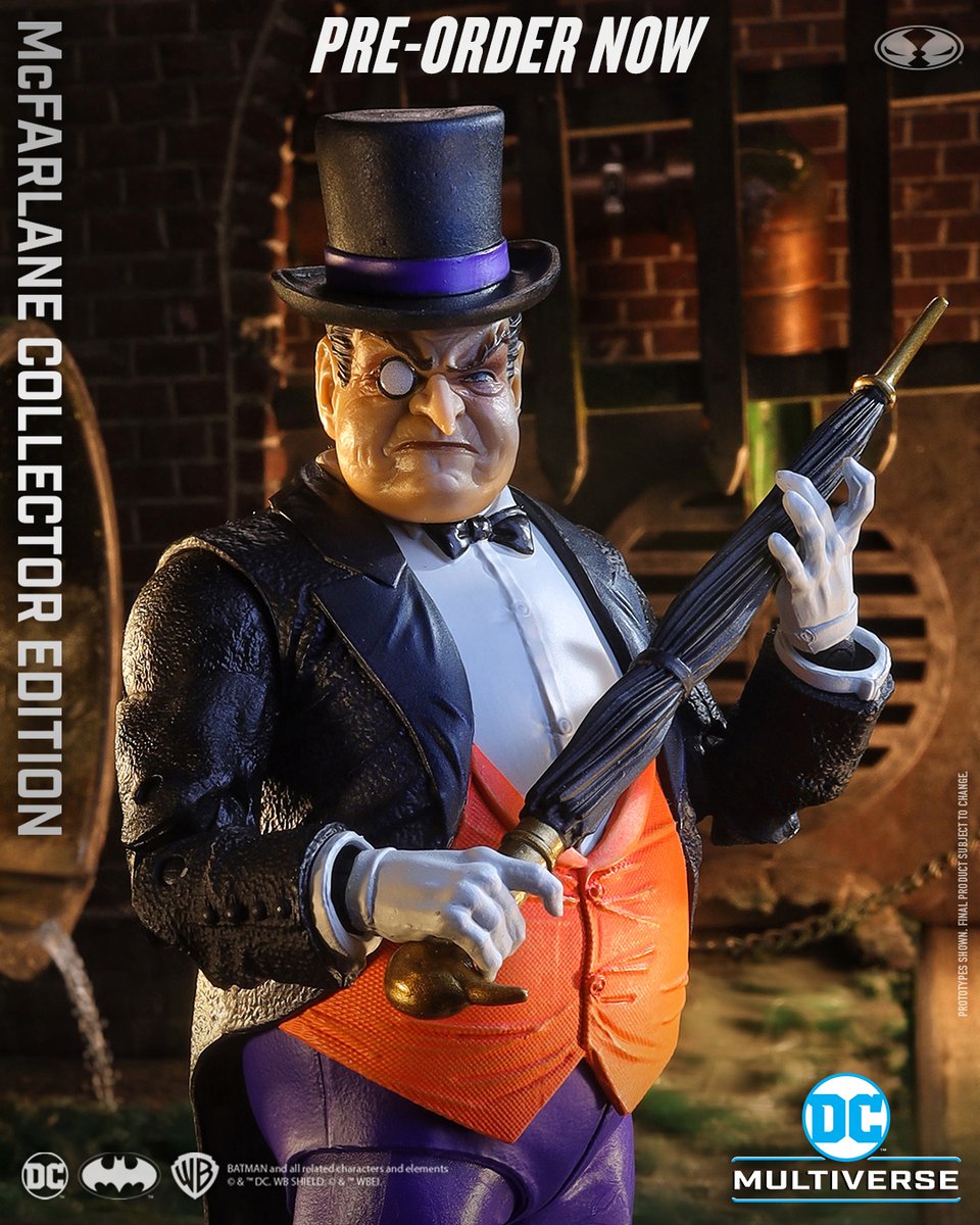 The Penguin™ (McFarlane Collector Edition #12) is available for pre-order NOW at select retailers!
➡️ bit.ly/PenguinMCE7in-…

7' figure includes 2 extra hands, umbrella, display stand, art card & stand

#McFarlaneToys #DCMultiverse #ThePenguin #Batman #McFarlaneCollectorEdition