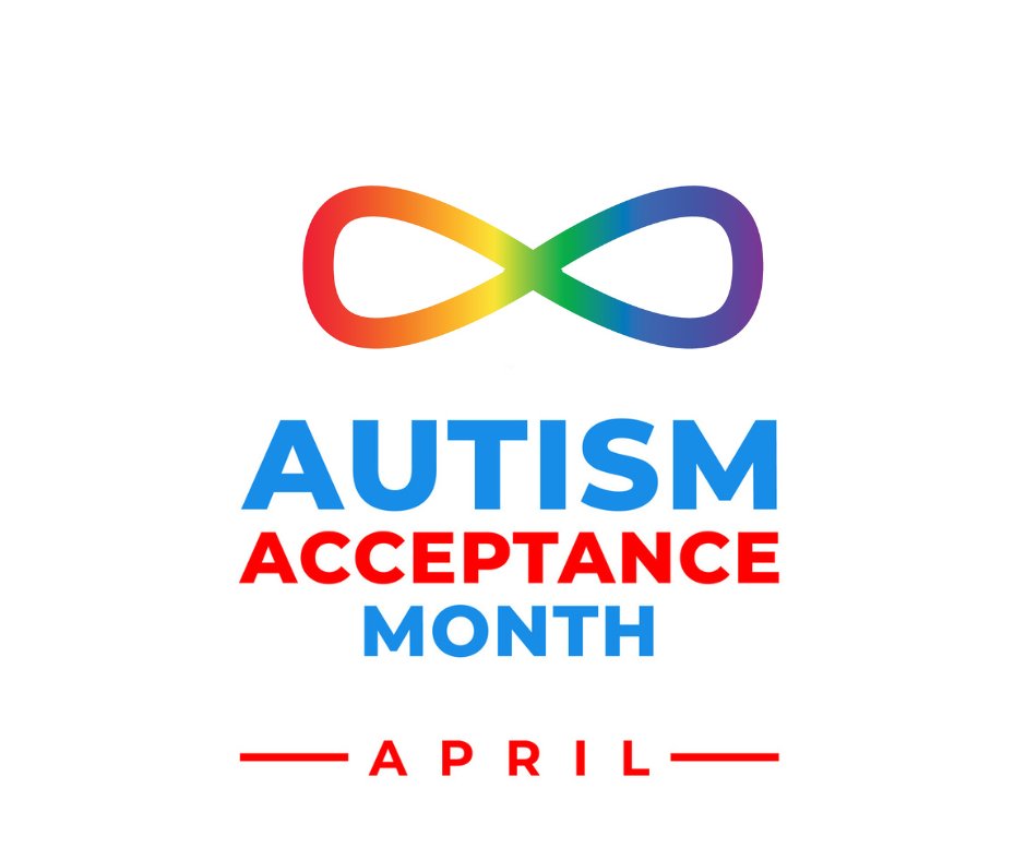 It's Autism Acceptance Month! We celebrate the strengths & differences of autistic people among our friends, family, communities & beyond. This month is an opportunity to: 📣 Raise awareness about autism 🥰 Promote acceptance of autistic people 🎉 Celebrate autistic colleagues