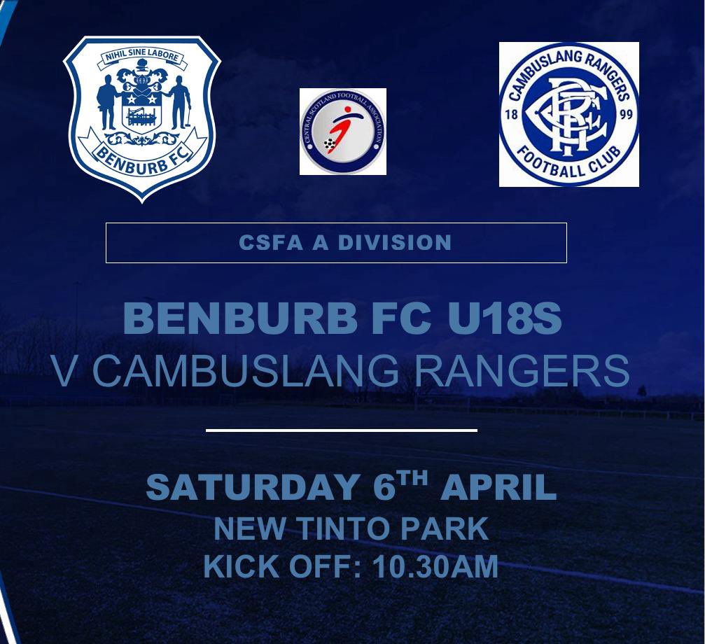 The boys are back in league action on Saturday at New Tinto Park as the title race heats up. Get yourselves down on Saturday morning for what should be a great game between 2 strong sides

MON THE CHOOKIES!!