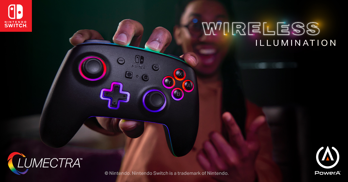 ✨ Introducing a new way to light up your Nintendo Switch gaming. ✨ The Enhanced Wireless Controller for Nintendo Switch with Lumectra! Learn how to illuminate your gameplay here: bit.ly/49ilO0v
