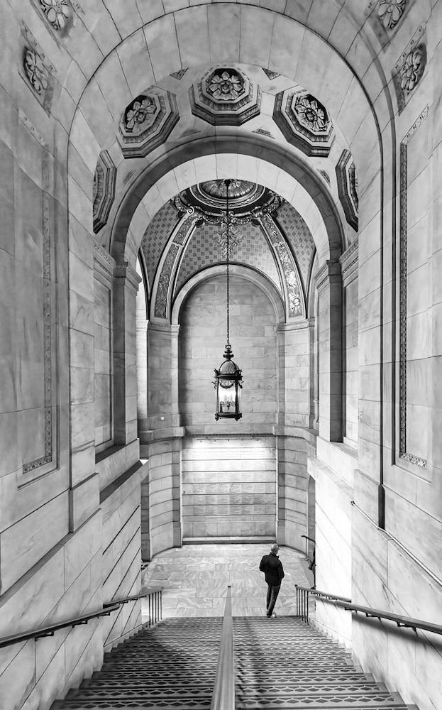2024-01-30 Digital Image Competition judged by <a href="/AngieMcMonigal/">Angie McMonigal</a>, Architecture B winners:
1st - Boston City Hall - © Jarrod Young
2nd - Vaulted Galleries Fort Pulaski - © Wayne Troy
3rd - NY Public Library - © Lois Galluzzo