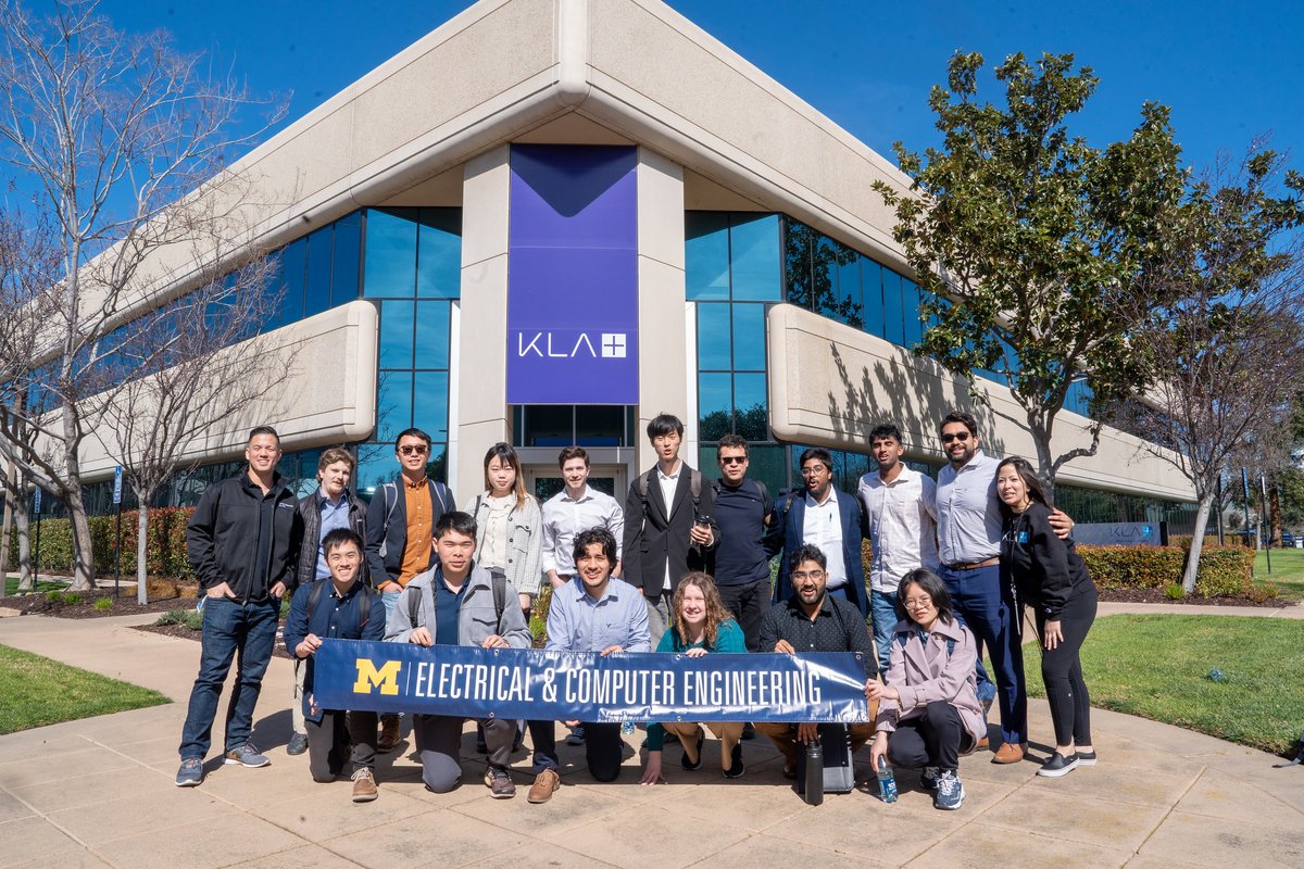 Kicking off Day 2 of our ECE Expeditions program with an insightful visit to @KLAcorp Corporation Headquarters, a key catalyst in driving innovation across critical tech sectors like semiconductors @UMengineering @UMich 🚀 #ECEExpeditions #InnovationJourney #goblue