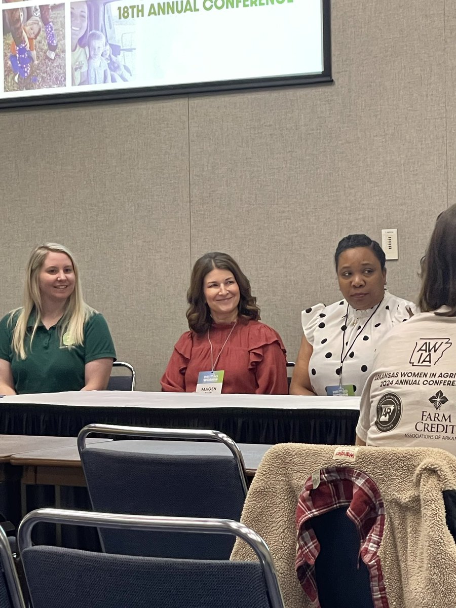 ArFB state board member Magen Allen is participating in a women’s leader panel at the 2024 <a href="/ARWomeninAg/">Arkansas Women in Ag</a> Conference today!
