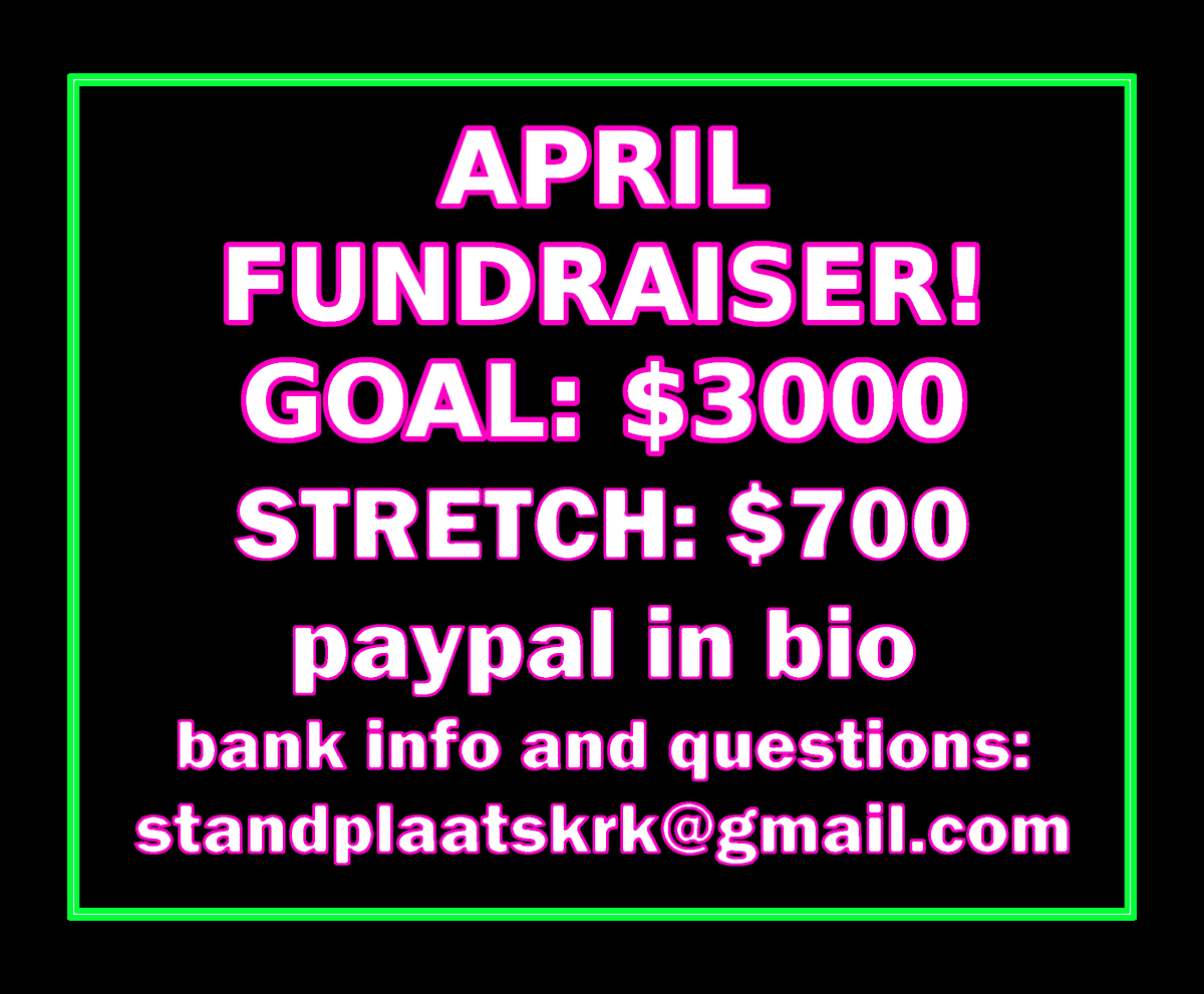 Help me out so I can keep making nice things and make the Thread™. Still Parkinson's, still Long Covid. Extra expenses season, so I gotta up the goal! Remember the Etsy: etsy.com/shop/Standplaa… and also there's patreon.com/StandplaatsKra…