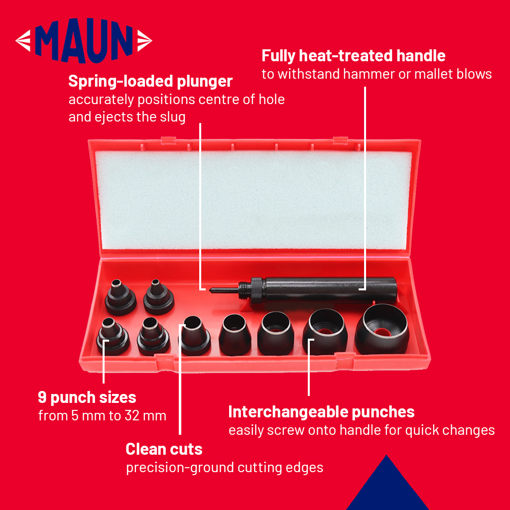 MaunIndustries's tweet image. Looking for a versatile tool for all your punching needs?

Our Wad Punch Set cuts precise holes and shapes, every time!

Ready to invest? Browse the options bit.ly/3Jzcw69

Maun. No Ordinary Plier Maker. Since 1944.

#Tuesday #PunchSet #PunchTool #LeatherWork #Hobby