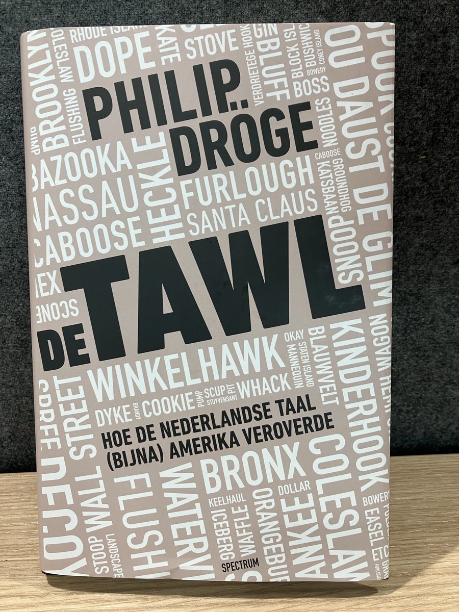 How the Dutch language (almost) conquered the USA. By Dutch historian Philip Dröge. On the cover lots of American words that were introduced by the Dutch. ⁦@DutchCultureUSA⁩ ⁦@usambnl⁩ ⁦@NLAmbassadorUSA⁩ ⁦@RussellShorto⁩ ⁦@JohnAdamsNL⁩
