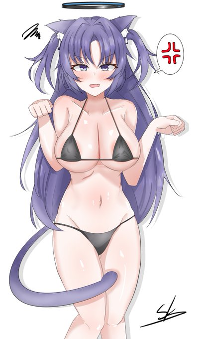 ブルアカ描け麻雀の負債でユウカのちょっとえっちな絵を描きました 