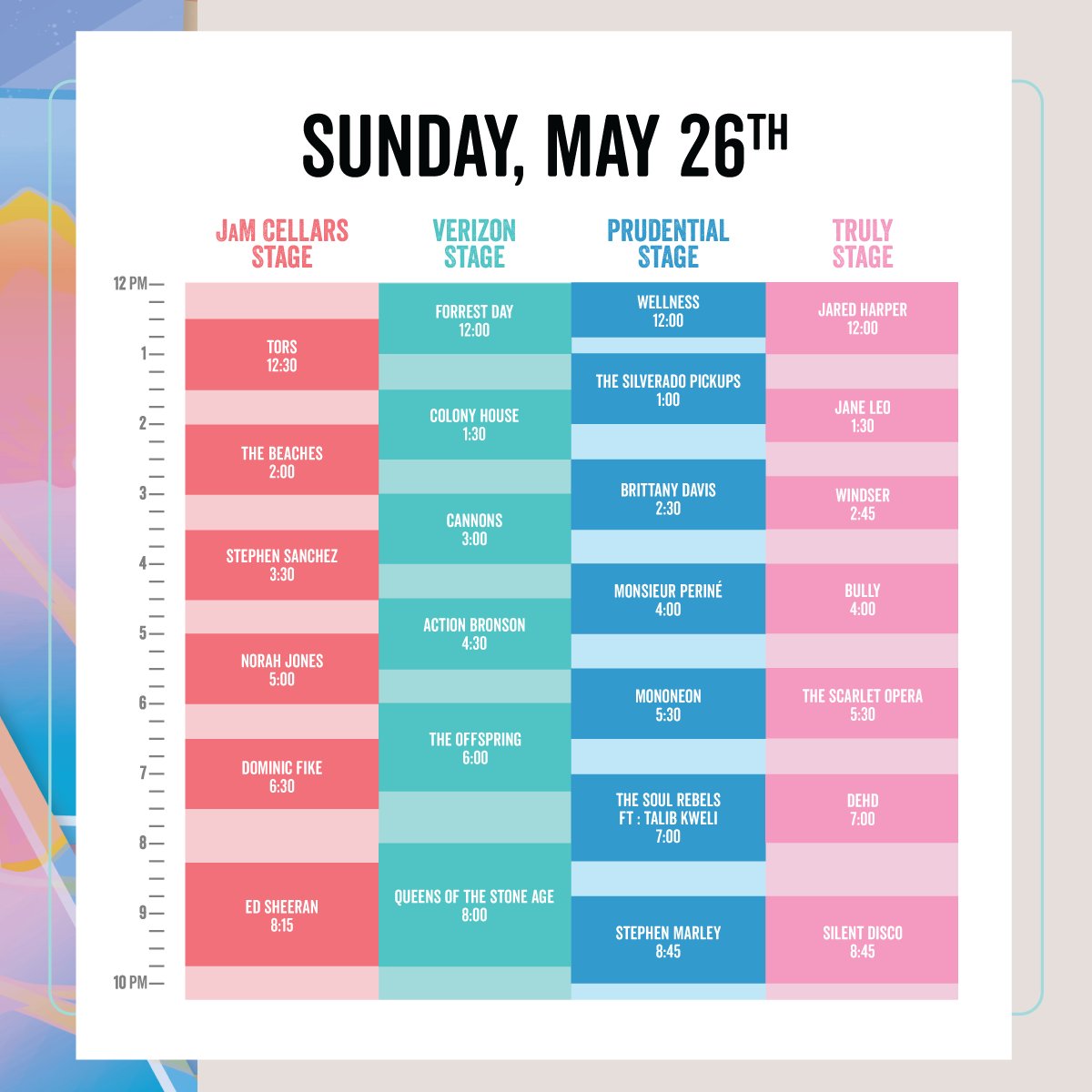 Set times are HERE 🔥 Download our app now to start building the perfect BottleRock weekend 📱 Remember: more sets are coming! Stay tuned for additional details about areas like the @JaMCellars JaMPad, Daily & Nightly Silent Discos, @WilliamsSonoma Culinary Stage, and MUCH…