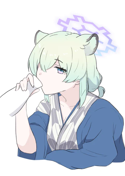 ノドカが先生と仲良く話しているときのシグレ#ブルアカ 