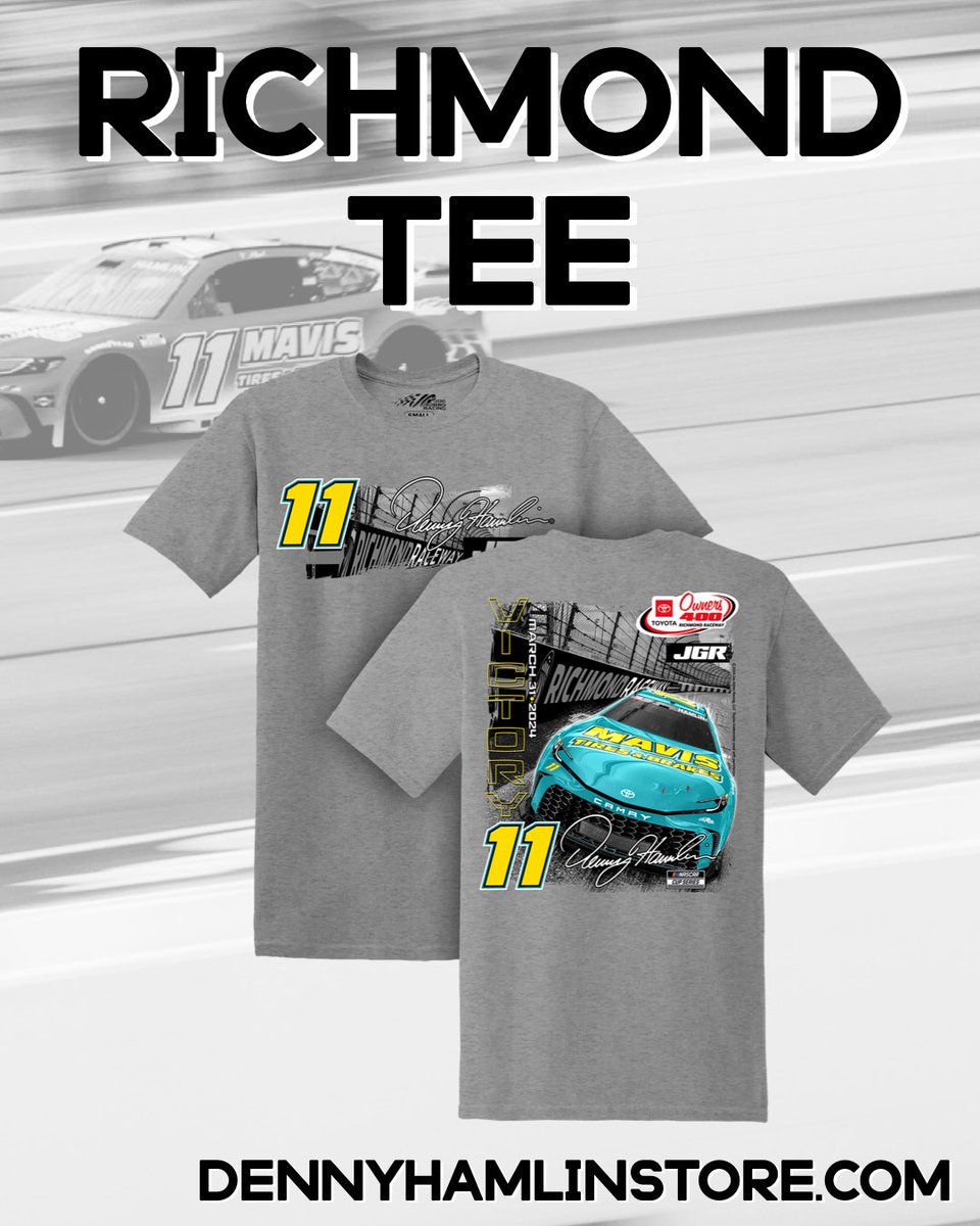 WIN TEE DESIGN @RichmondRaceway is live! 🏁🏁➡️ dennyhamlinstore.com/collections/ri… #DHR | #DennyHamlin | #A11IN | #NASCAR