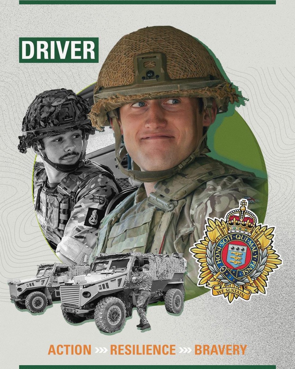 Drive through any terrain. Deliver vital supplies. Start your career as an Army Driver with the Royal Logistic Corps. 🚛💨 Start your journey 👉 brnw.ch/21wIrde