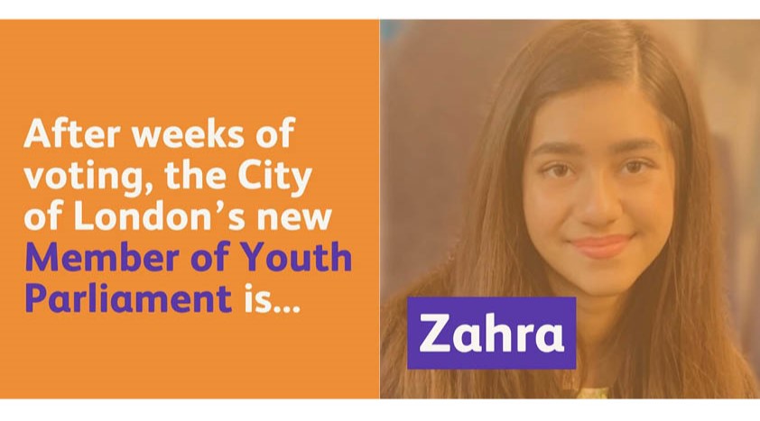Congratulations to Zahra (year 10) who has been elected as the new Member of Youth Parliament for the City of London! Receiving 870 votes, her manifesto campaigned to reduce air pollution and improve mental health. We very much look forward to seeing her represent the City.